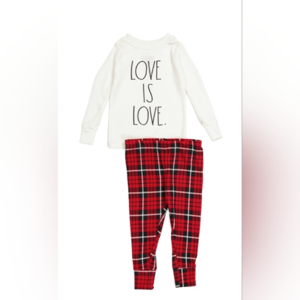 Rae Dunn Toddler Love is Love pj Set  / 4T. New